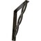 Ekena Millwork Loera Wrought Iron Bracket, (Single center brace), Antiqued Warm Silver 1 1/2"W x 7 1/2"D x 10"H BKTM01X07X10SLOAWS - alternate 1